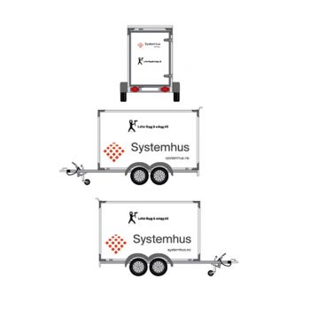 Systemhus dekor til liten henger, design 2