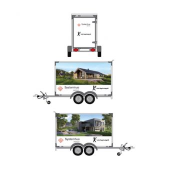 Systemhus dekor til liten henger, design 3